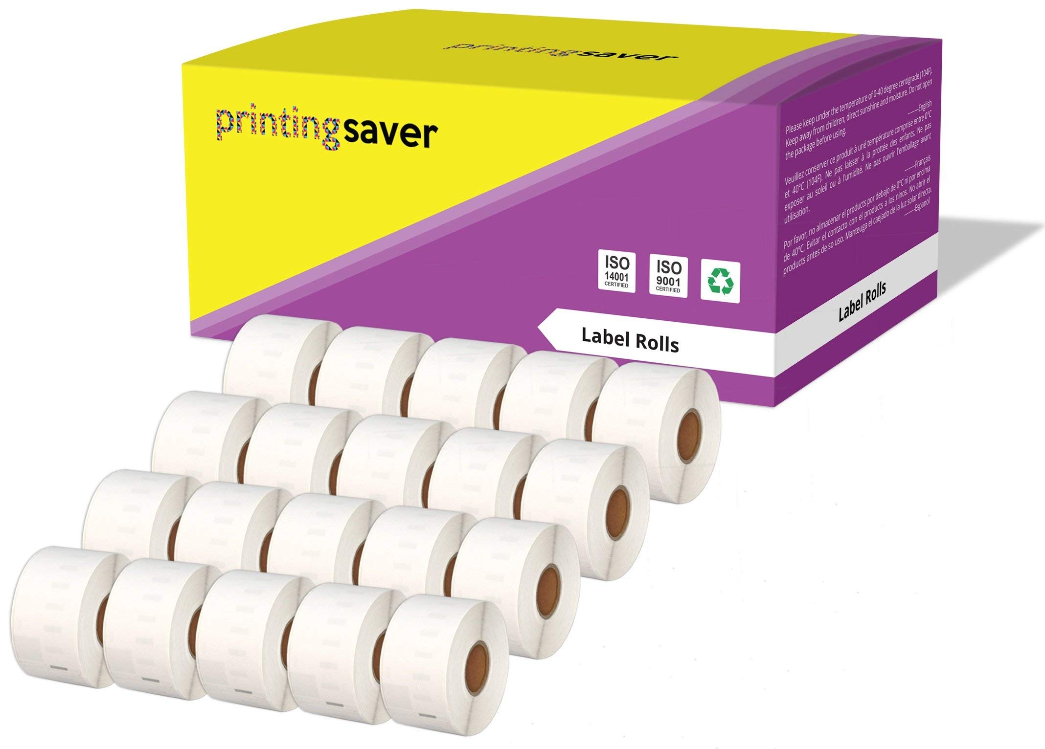 Printing Saver 20 x 99012 36 x 89 mm kompatible Adress-Etiketten Rollen (260 Etiketten pro Rolle) für LabelWriter 310 320 330 4XL 400 450 Turbo/Twin Turbo/Duo & Seiko SLP Etikettendrucker