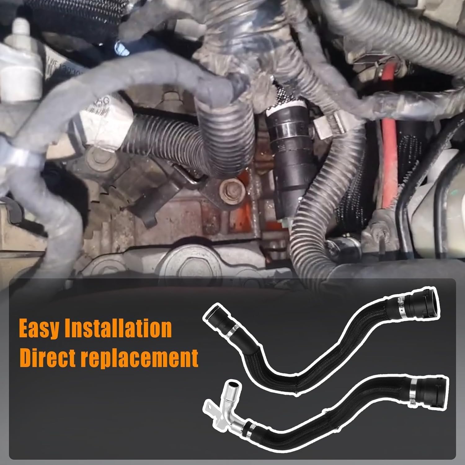 HVAC Heater Hose Air Conditioning Heater Supply and Return Hose Compatible with Dodge Dart 2013-2016 Replaces 68197197AB 55111481AD 55111480AC 55111480AD 55111481AC