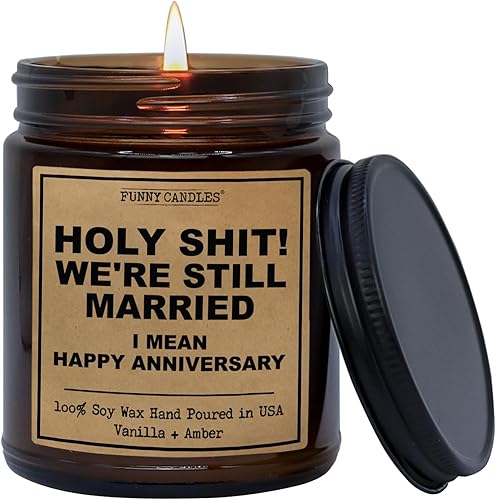Divertida vela de aniversario de regalo para ella, él  We're Still Married  Regalo de aniversario para marido, esposa, pareja  Vela de soja