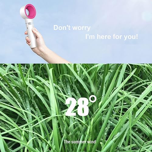 Miniatura 9 de Mini ventilador portátil sin aspas para extensión de pestañas, silencioso portátil recargable, ventilador de pestañas de mano con 3 velocidades,