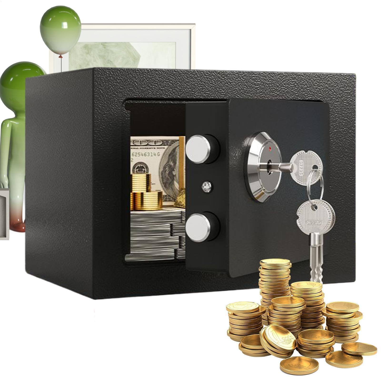 Coffre-Fort Maison Coffret De Rangement Ignifuge Portable Pour Argent
