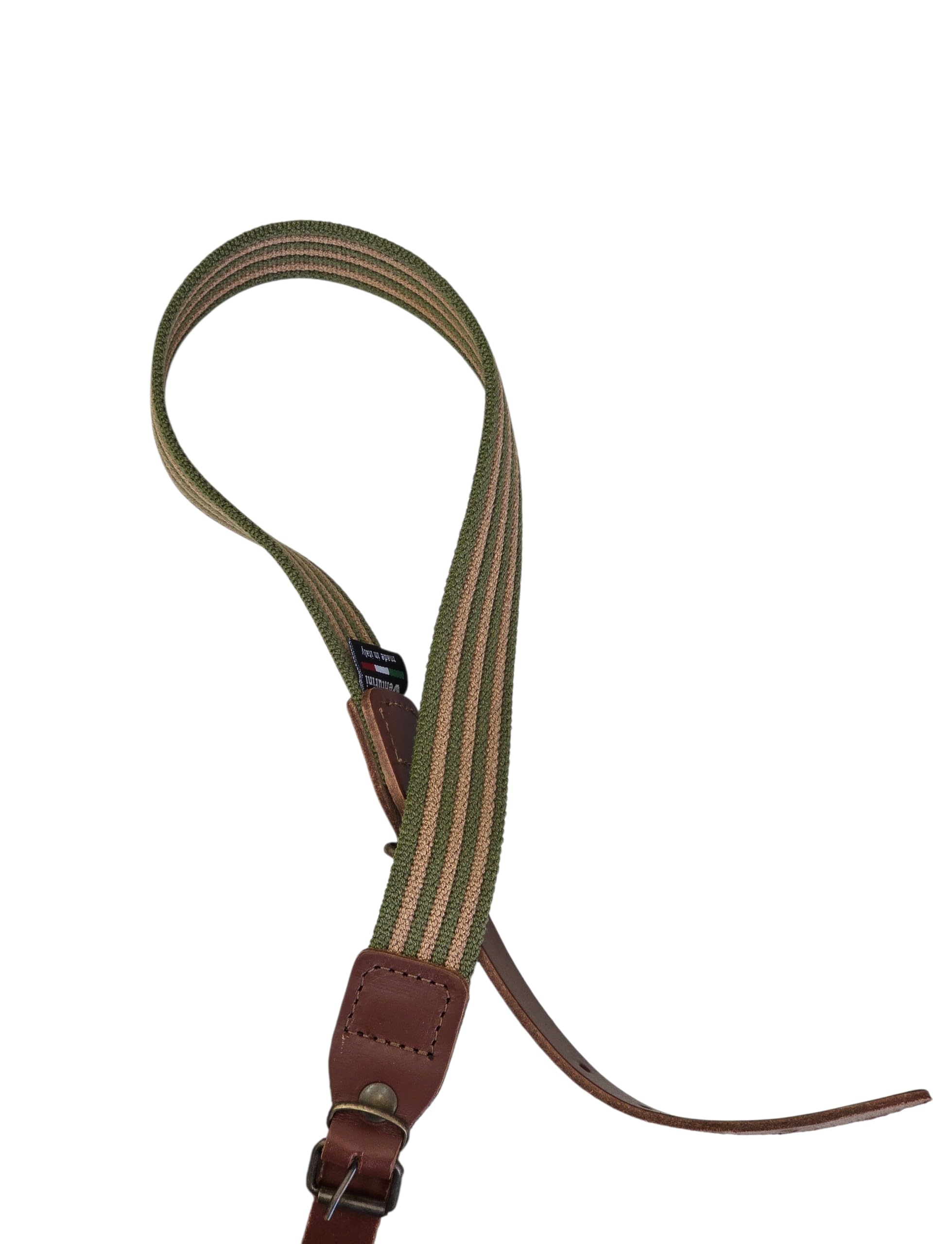 Bretella per fucile da caccia ELASTICA regolabile in nylon Nera Cinghia tracolla lunga Made in Italy