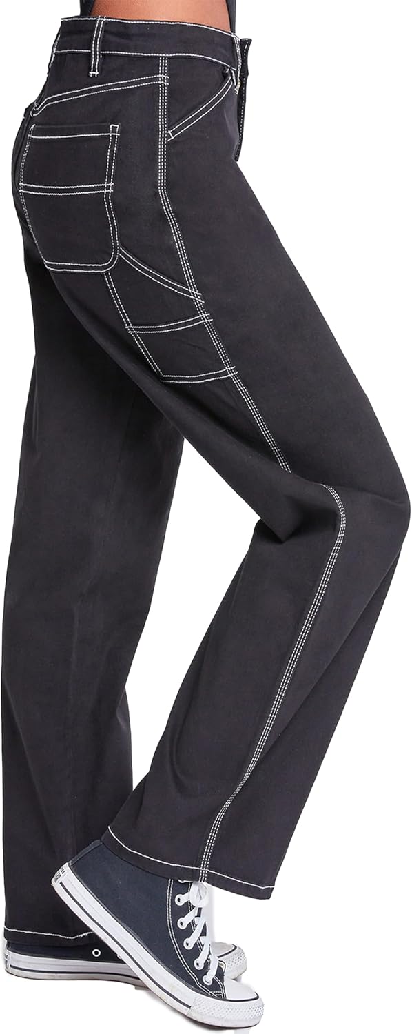 YMI Womens YMI Jeans Women's High Rise Carpenter Straight Leg Pants - Image 2