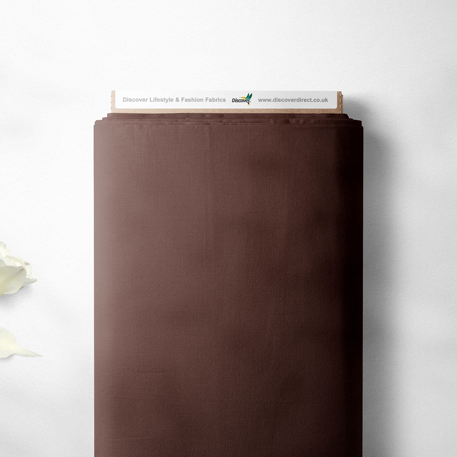 Discover Lifestyle & Fashion Fabrics Brunette 100% Cotton Organic Premium Plain Solid Colours Sewing Quilting Craft Fabric | 44" - 112 Cm Wide (Per Quarter, )
