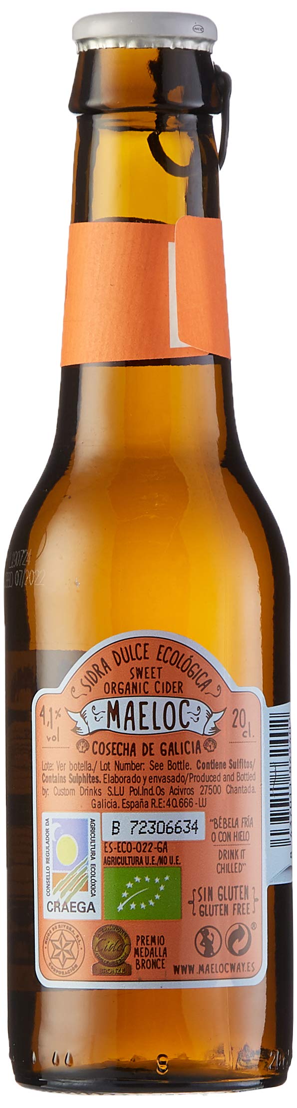 Maeloc Sidra Dulce Ecológica 24 x 200 ml