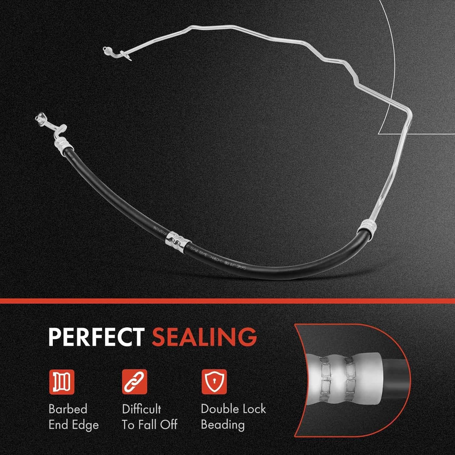 A-Premium Power Steering Hose Pressure Hose Line Assembly Compatible with Ford Transit-150 Transit-250 Transit-350 Transit-350 HD 2015-2019 Pump To Gear