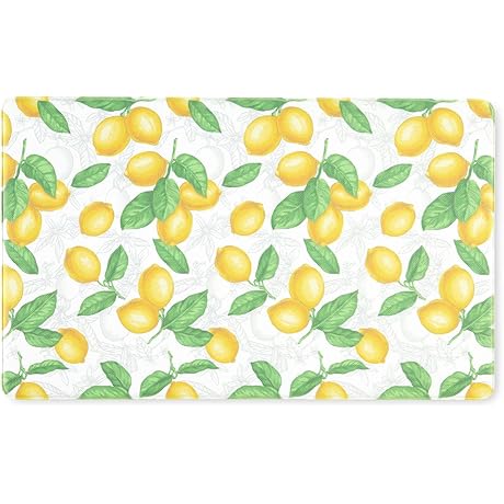 Martha Stewart Bloomfield Lemon Anti-Fatigue Kitchen Mat