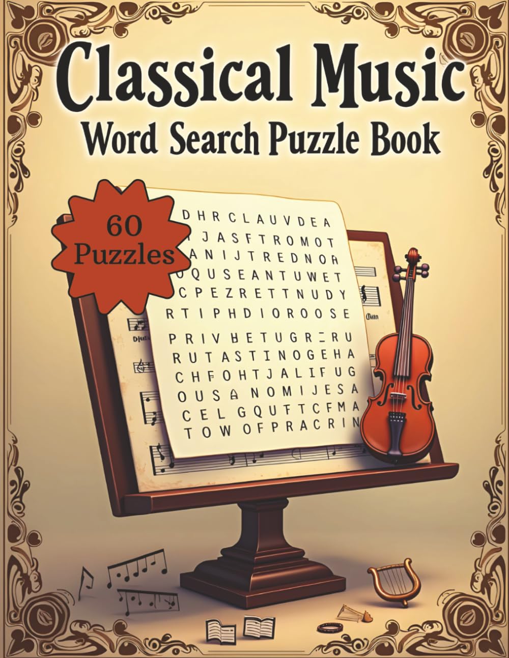 Classical Music Word Search Puzzle Book: Vocabulary, Brain Training, and Relaxation for Adults and Seniors