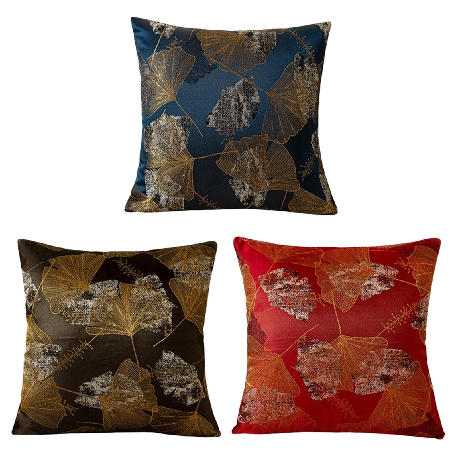 Pillow Case 17.72inchx17.72inch Decorative Pillowcase for Bed Farmhouse Sofa Black-image-38