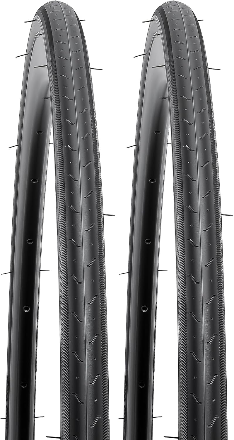 YUNSCM 2-PCS 24" Bike Tires 24x1 3/8 (37-540) Compatible with 24 x 1 3/8 24x1 3-8 Wheelchair Road Bike Bicycle Tires