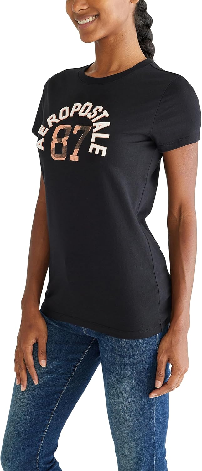 Aeropostale Women's Aero Short Sleeve Graphic Tee- Arch - Image 2