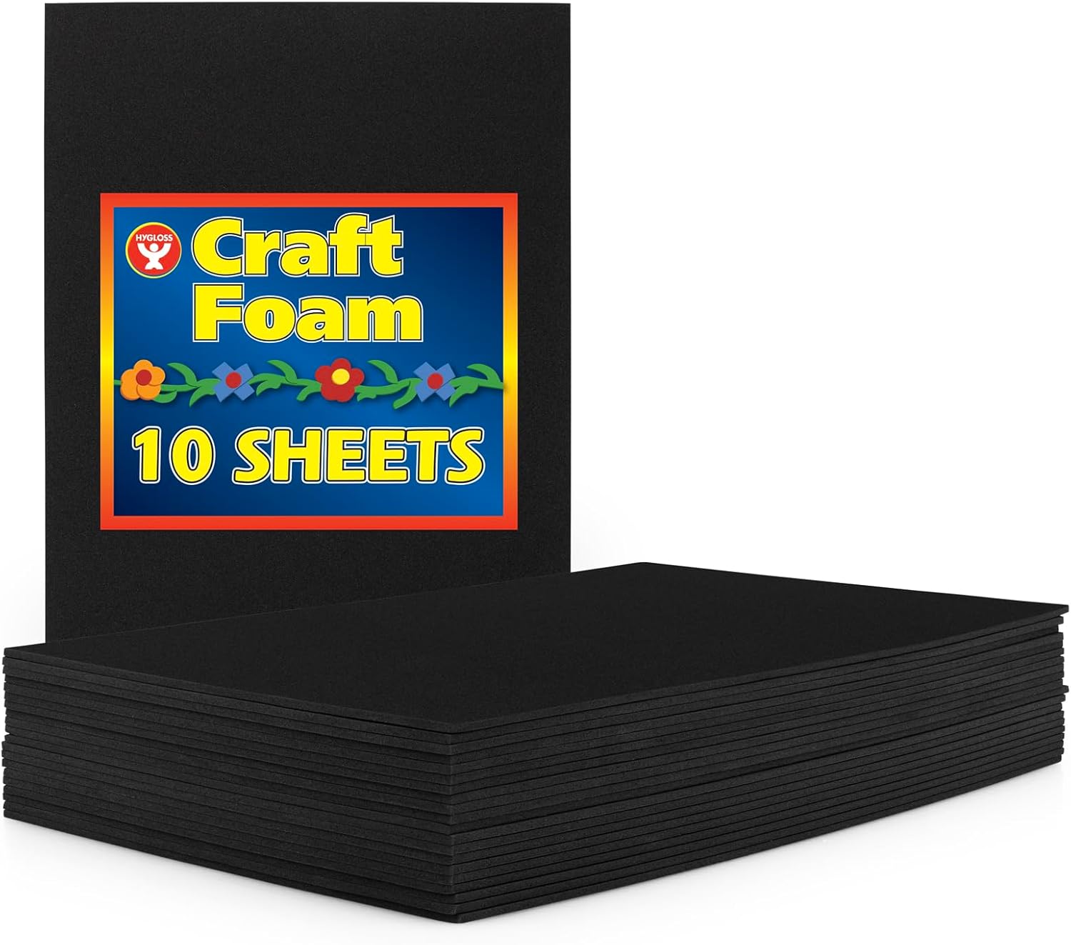 Hygloss Sheets Colorful Foam for DIY Arts & Craft, White, 10 Piece