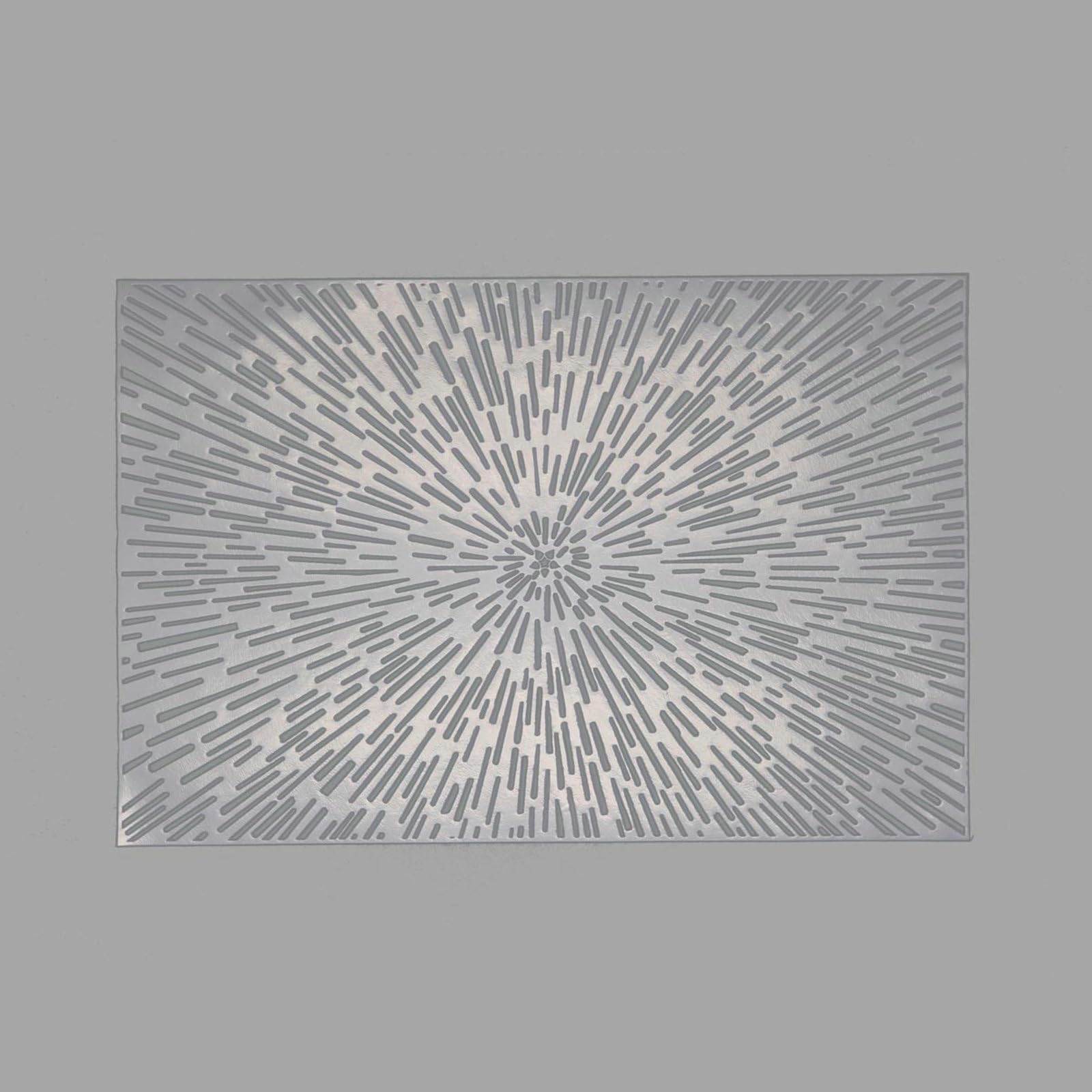 Gualiy Juego de 10 manteles individuales plateados de PVC de 45 x 30 cm con patrón de fuegos artificiales antideslizantes para cocina