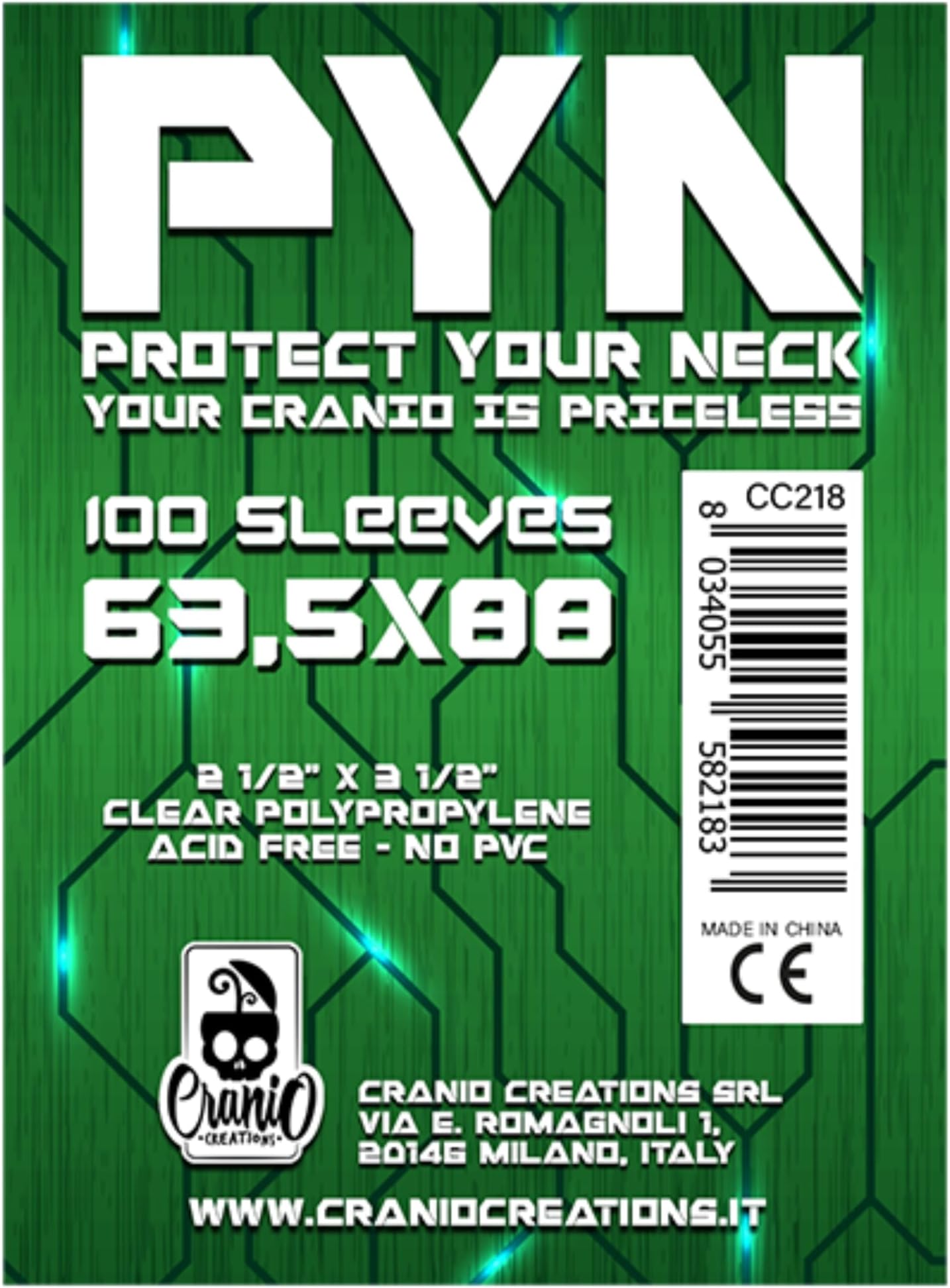 Cranio Creations CC218 PYN 100 Sleeves 63.5x88