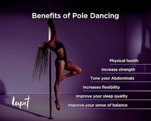 Miniatura 7 de LUPIT POLE Extensión de poste bailarín Classic Chrome G2 de 1.772 pulgadas (19.685 in)  Accesorio extensor de poste definitivo para poste para