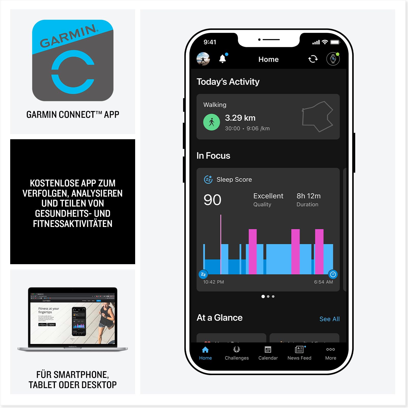 Garmin Instinct 3 45mm AMOLED Multisport-Smartwatch, 1,2" Display, 18 Tage Akkulaufzeit, 80+ Sport-Apps, Navigation, LED-Taschenlampe, wasserdicht