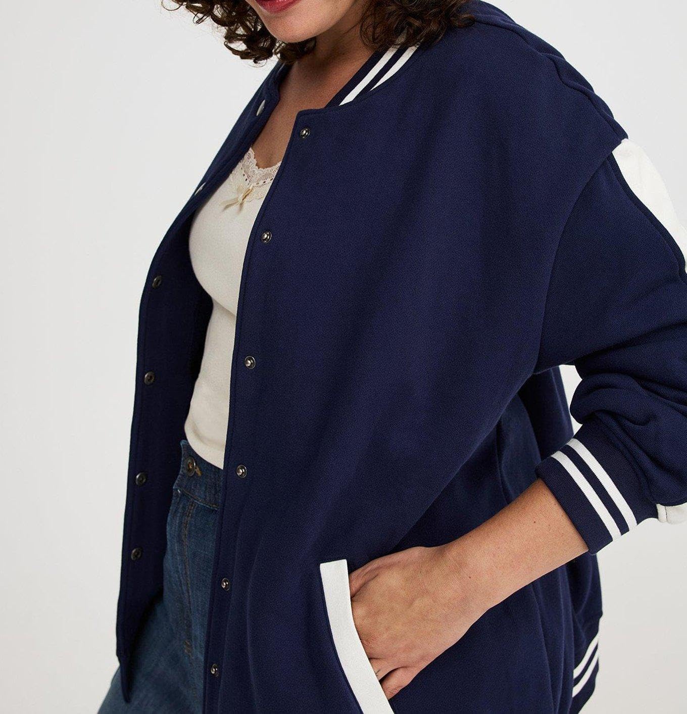 Torrid Women's Plus Size Fleece Relaxed Bomber Jacket