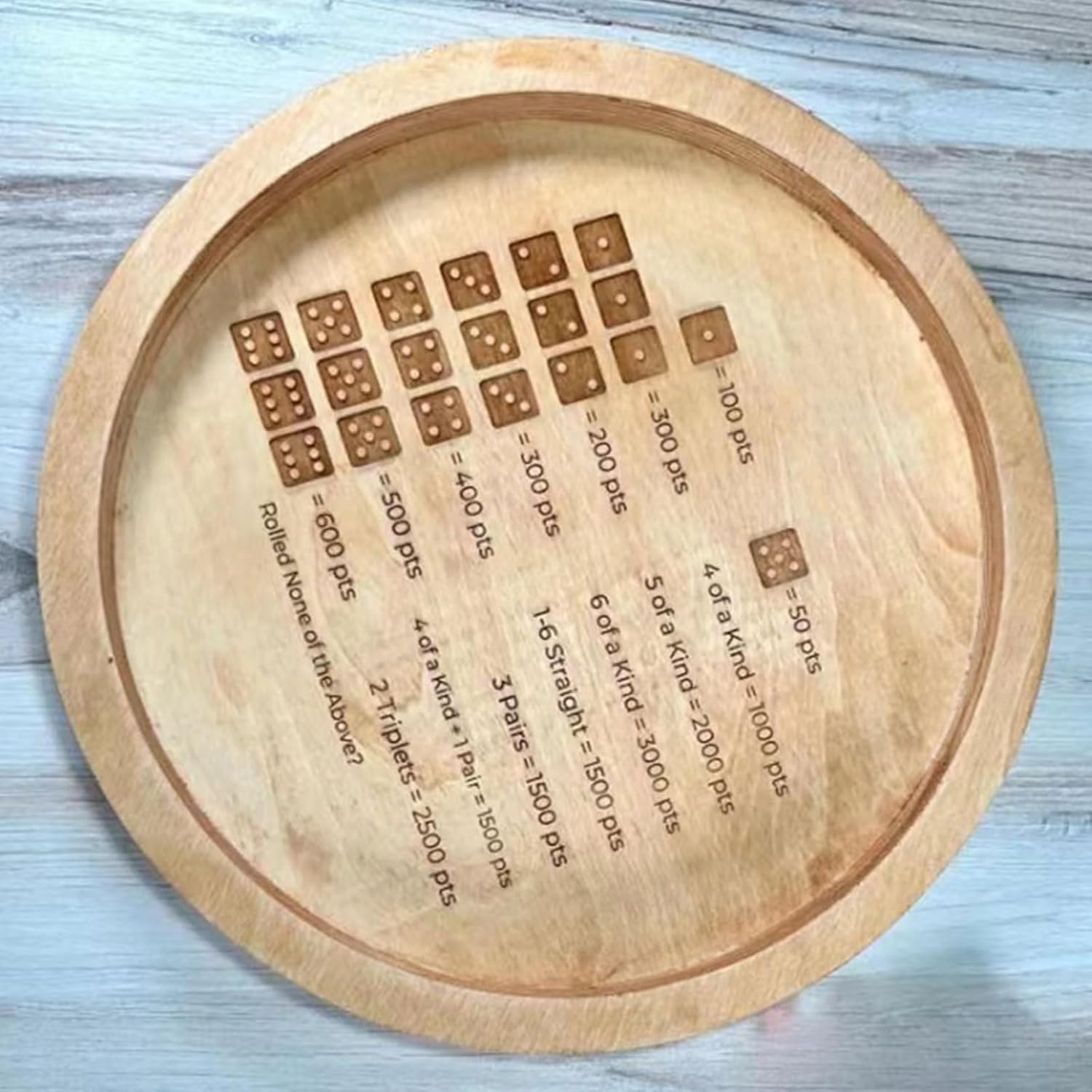 Wood Farkle Tray Wood Tray For Farkle Classical Game For Family Gathering Leisure Entertainment Wood Tray