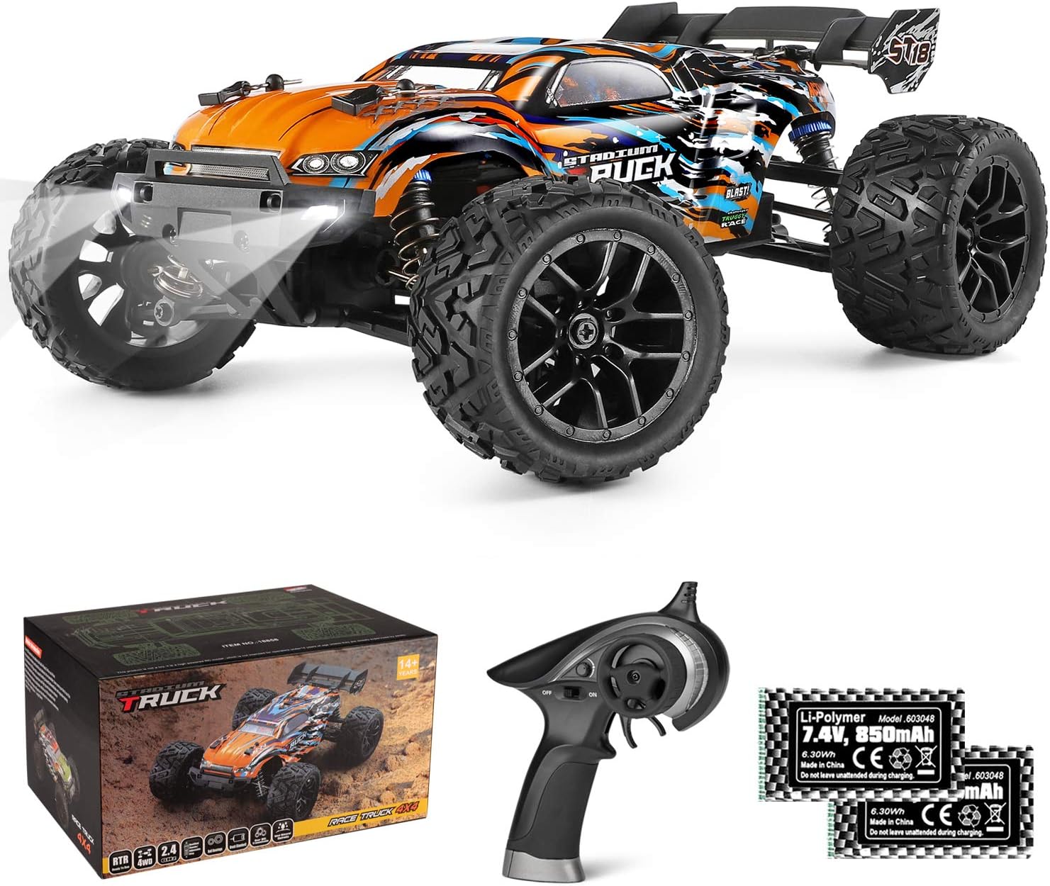 Amazon Co Jp Hbxラジコンカー ラジコンカーオフロード 1 18 4wd Rtr 電動rcカー 2 4ghz無線操作 リモコンカー 40 Km H 高速 Rcバギー オンロード 二つのスピードモード オフロード レーシング 競技可能 レーシング 全地形対応 オフロード ラジコン