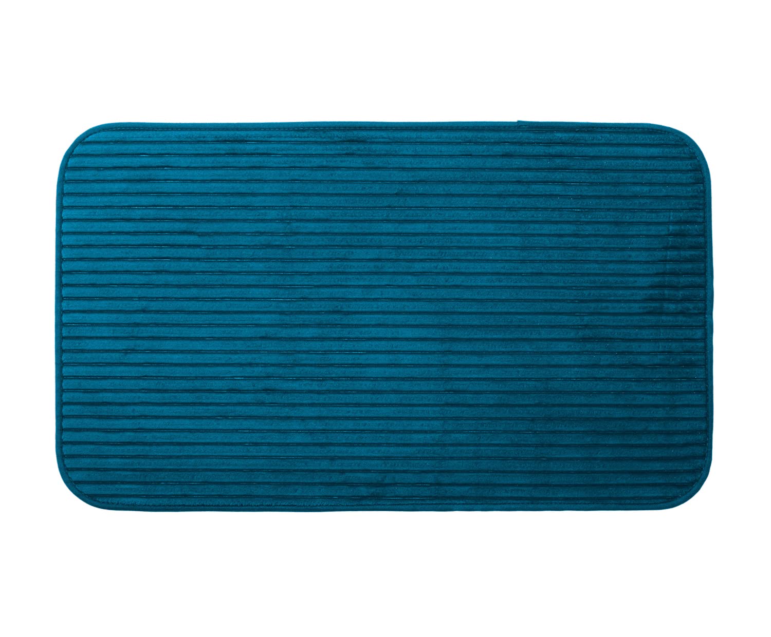 Gözze - Non-Slip Soft Bath Mat, 100% Polyester, 60 x 100 cm - Petrol