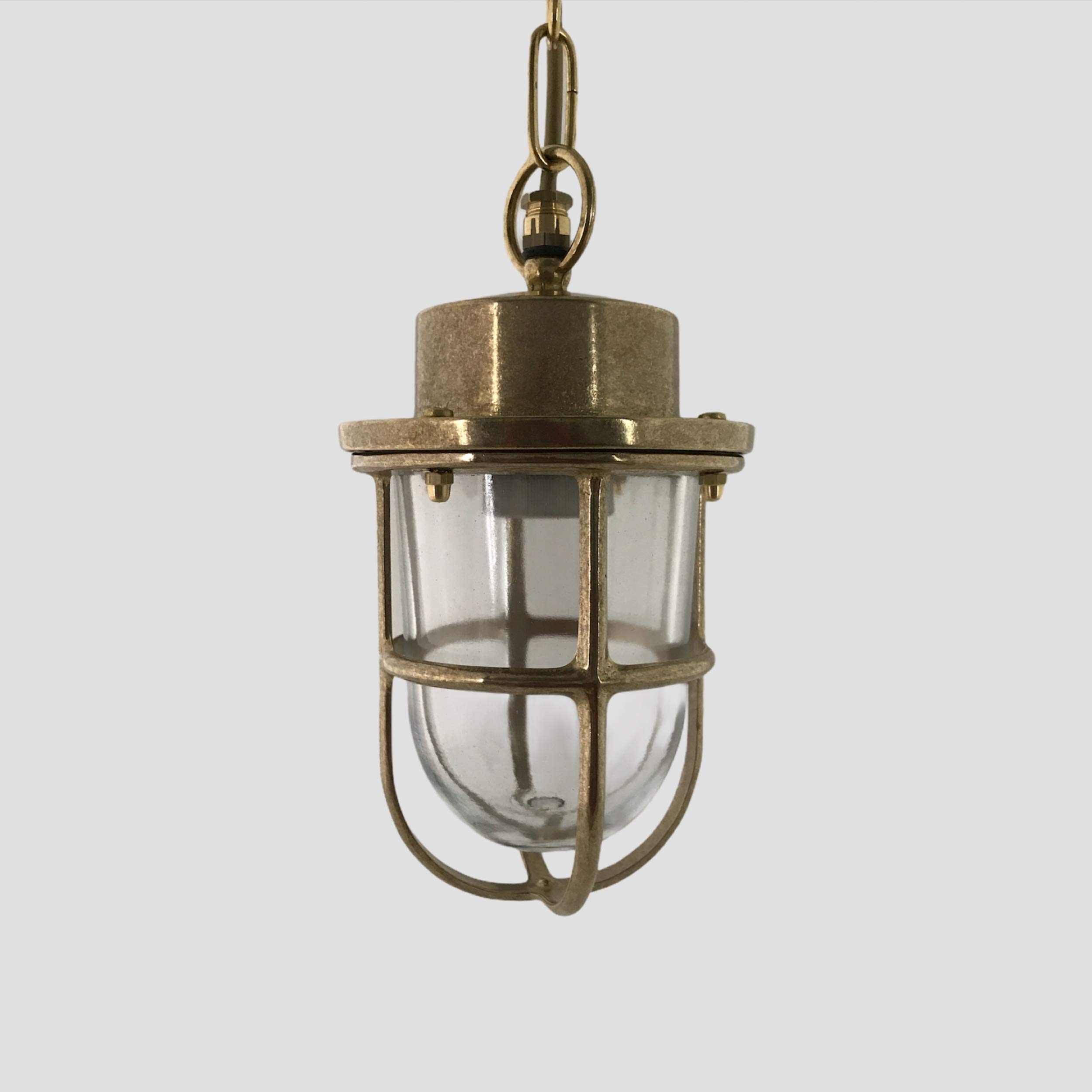 KsH and Co Adonis Nautical die cast Hanging Brass Deck Light