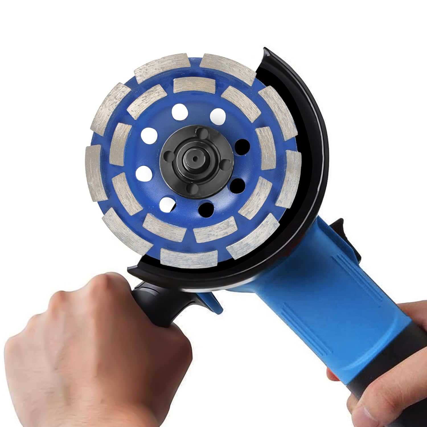 HERZO Diamond Concrete Grinding Wheel 4 1/2 inch,Angle Grinder Segment Wheels Cup for Polishing and Cleaning Stone Concrete Surface, Cement, Marble, Rock, Granite, and Thinset Removing 115mm