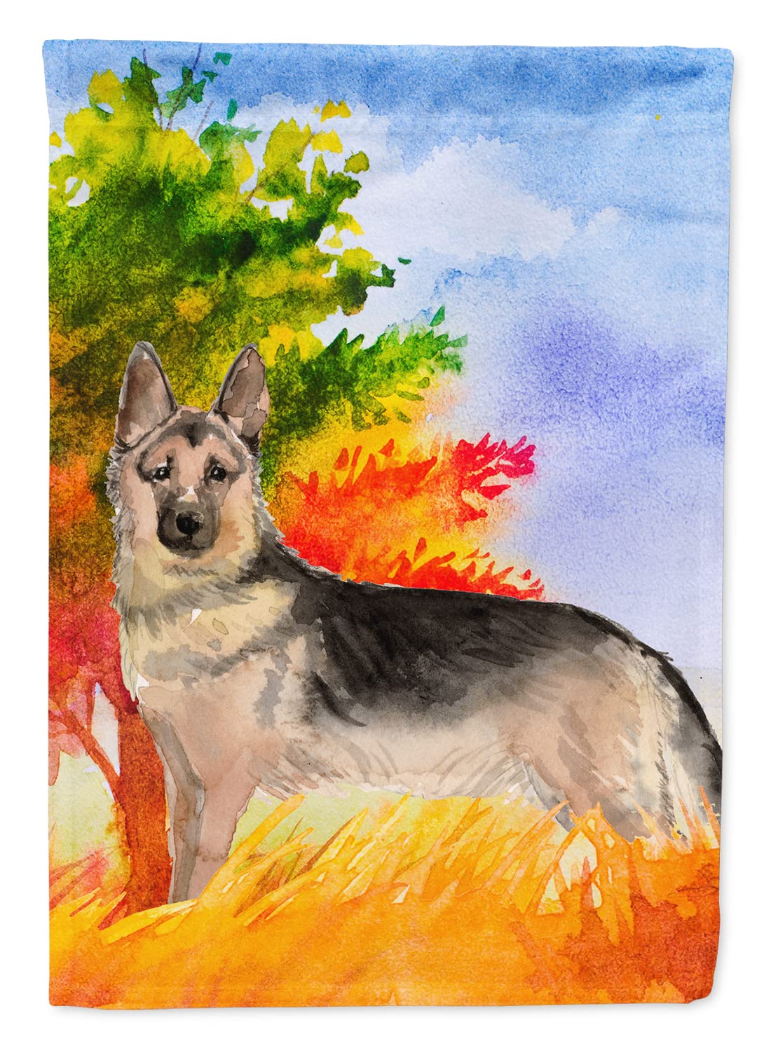 Drapeau Berger Allemand de l'automne multicolore grand format maison