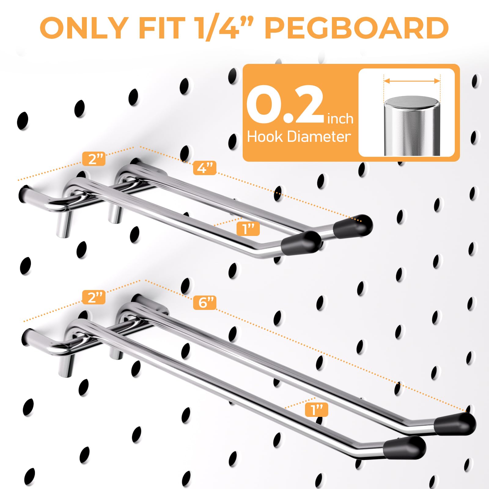 INCLY Pegboard Hooks - 36 Pack, Heavy Duty -4