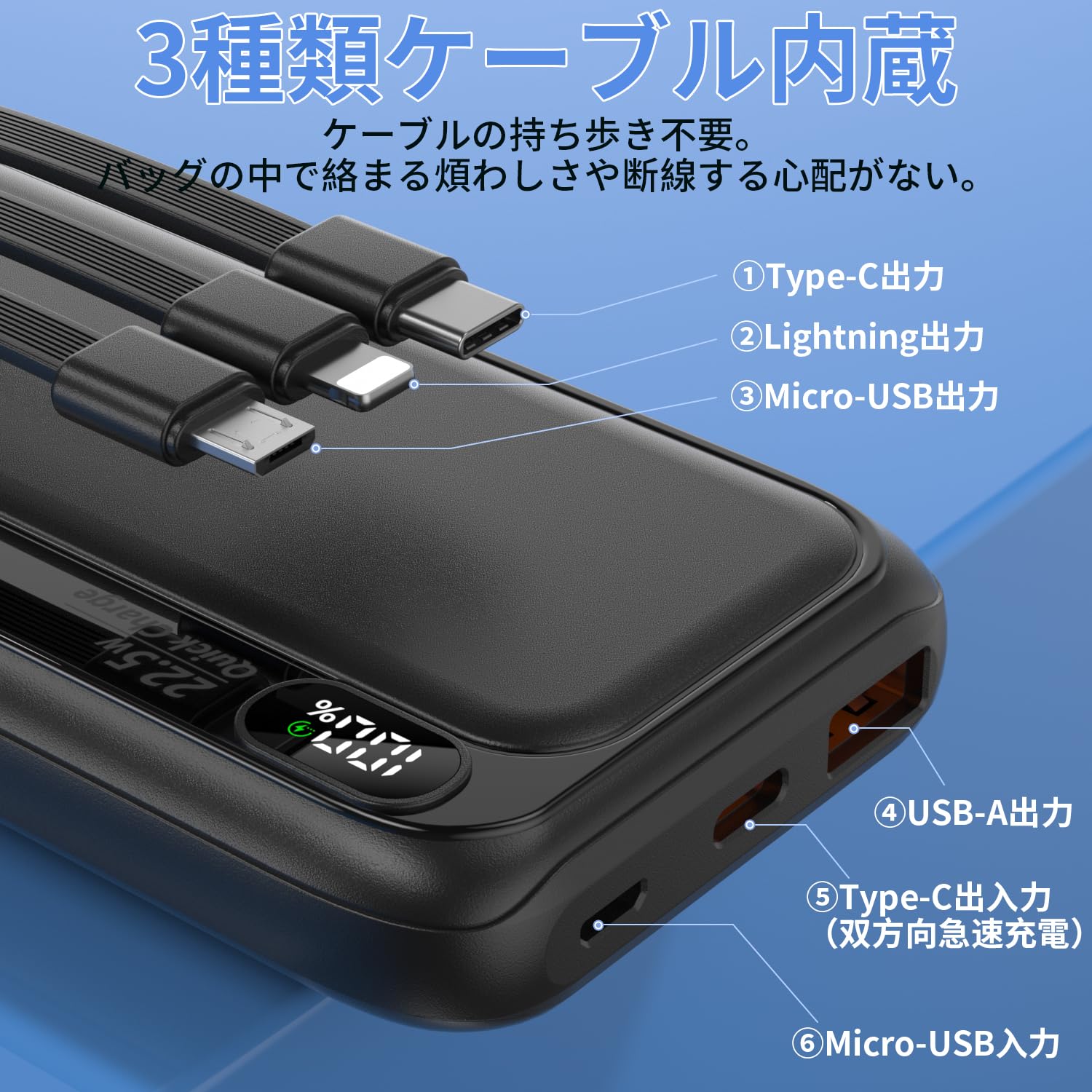 Amazon | モバイルバッテリー 20000mAh 安心大容量 22.5W 急速充電
