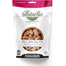 Seba Garden Pecan Nuts Halves 1kg, 2.2lbs Unsalted, Naturally Gluten Free, No Preservatives, Non-GMO, Keto, Paleo, Vegan Friendly