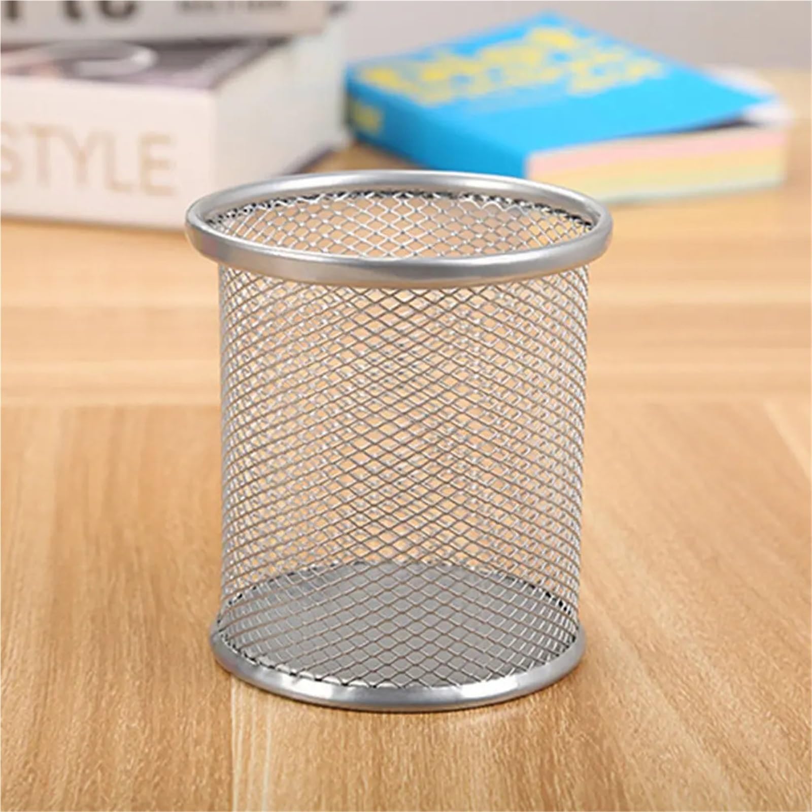 Lot de 5 porte-stylos ronds en métal pour bureau