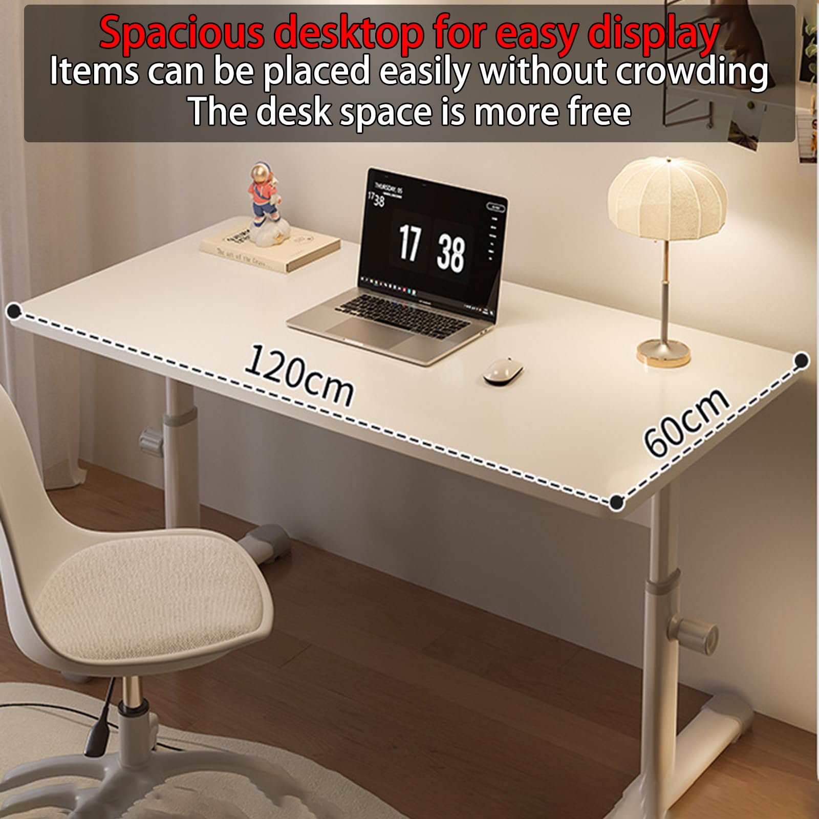 Bureau Assis-Debout Ergonomique à Hauteur réglable pour Le télétravail et Les Jeux vidéo - Améliorez Votre Confort avec Cette Table d'ordinateur pour étudier et Travailler dans vot