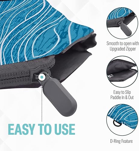Vista 75 de Palms-O-Aces Pickleball Paddle Sleeve Lightweight Padded Canvas Covers for Paddles Protective Racket Case with zipper Standard & Elongated