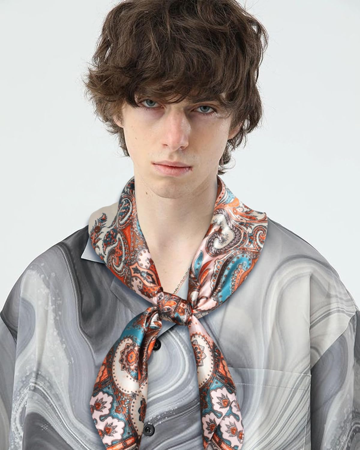 Molans 35 Inch Solid Color Wild Rag, Pure Cowboy Bandanas Oversize Western Neckerchief Bolo Head Scarf for Men Women - Image 2