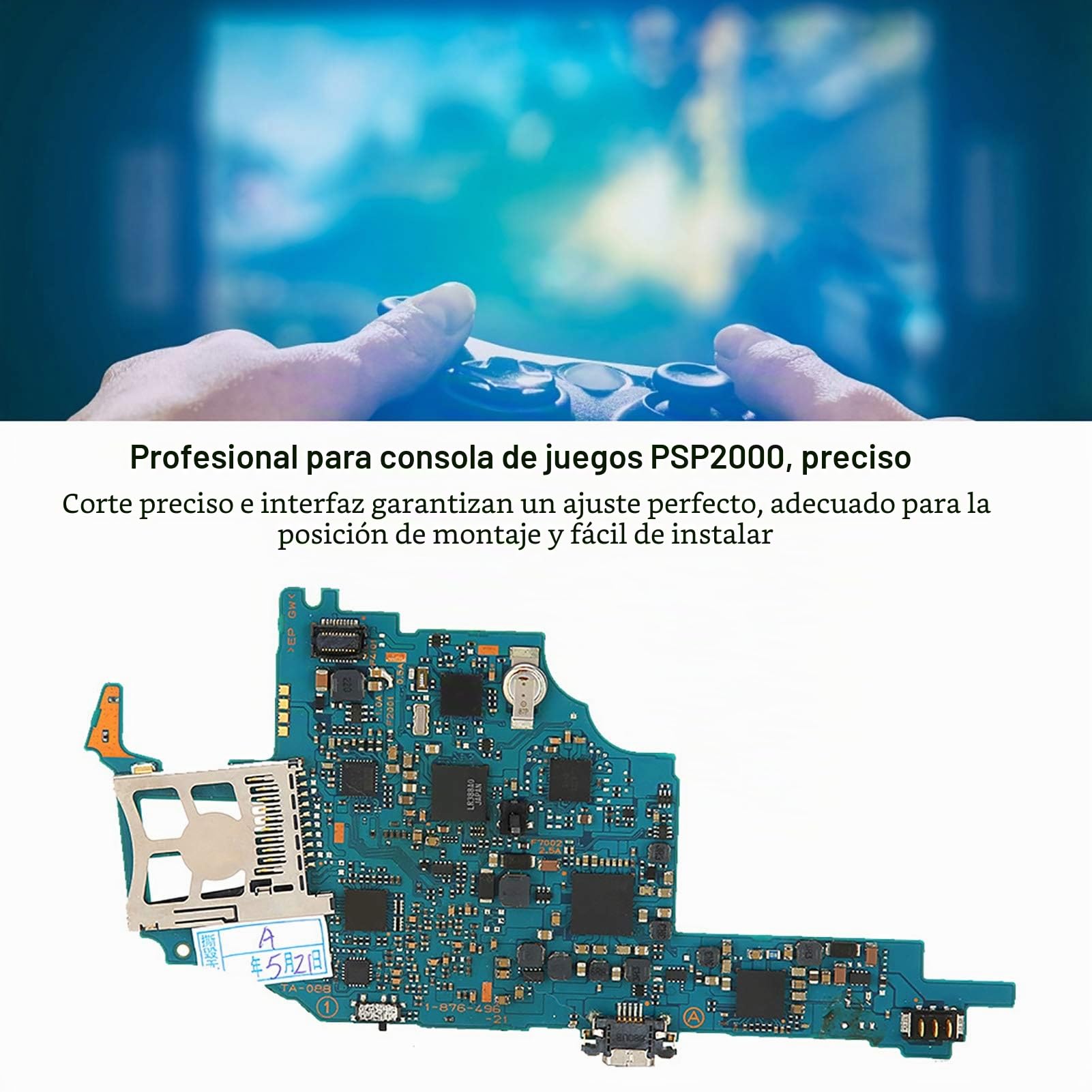 Cuifati Placa Base de reparación de Consola portátil Placa Principal Reemplazo de Placa Base de reparación de Consola PCB para 2000 con Destornillador
