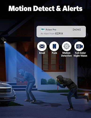 Miniatura 4 de H.265+Sistema de cámara de seguridad con cable, 8CH 5MP CCTV DVR y 4 cámaras tipo bala de 1080p para exteriores e interiores, cámaras de seguridad