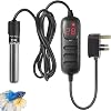 Submersible Fish Tank Heater, 25W 50W 100W 300W Small Aquarium Heater for Fish and Turtle Tank 3-100L with External Temperature Controller (25W for 3-20L)
