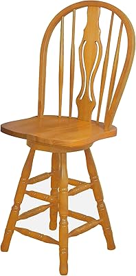 Sunset Trading Keyhole Barstool, 24", Light Oak Finish