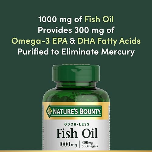 Miniatura 7 de Natures Bounty Aceite de pescado apoya la salud del corazón 1000 mg cápsulas blandas de liberación rápida 145 unidades