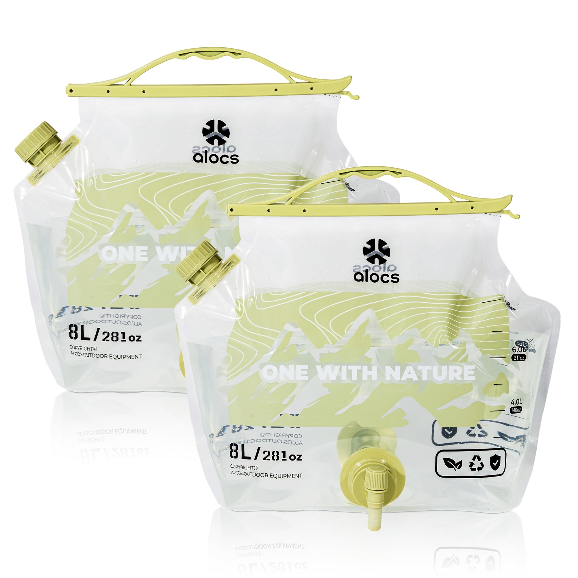 Amazon.com : Alocs 2 Pack 2.1 Gallon Collapsible Water Container