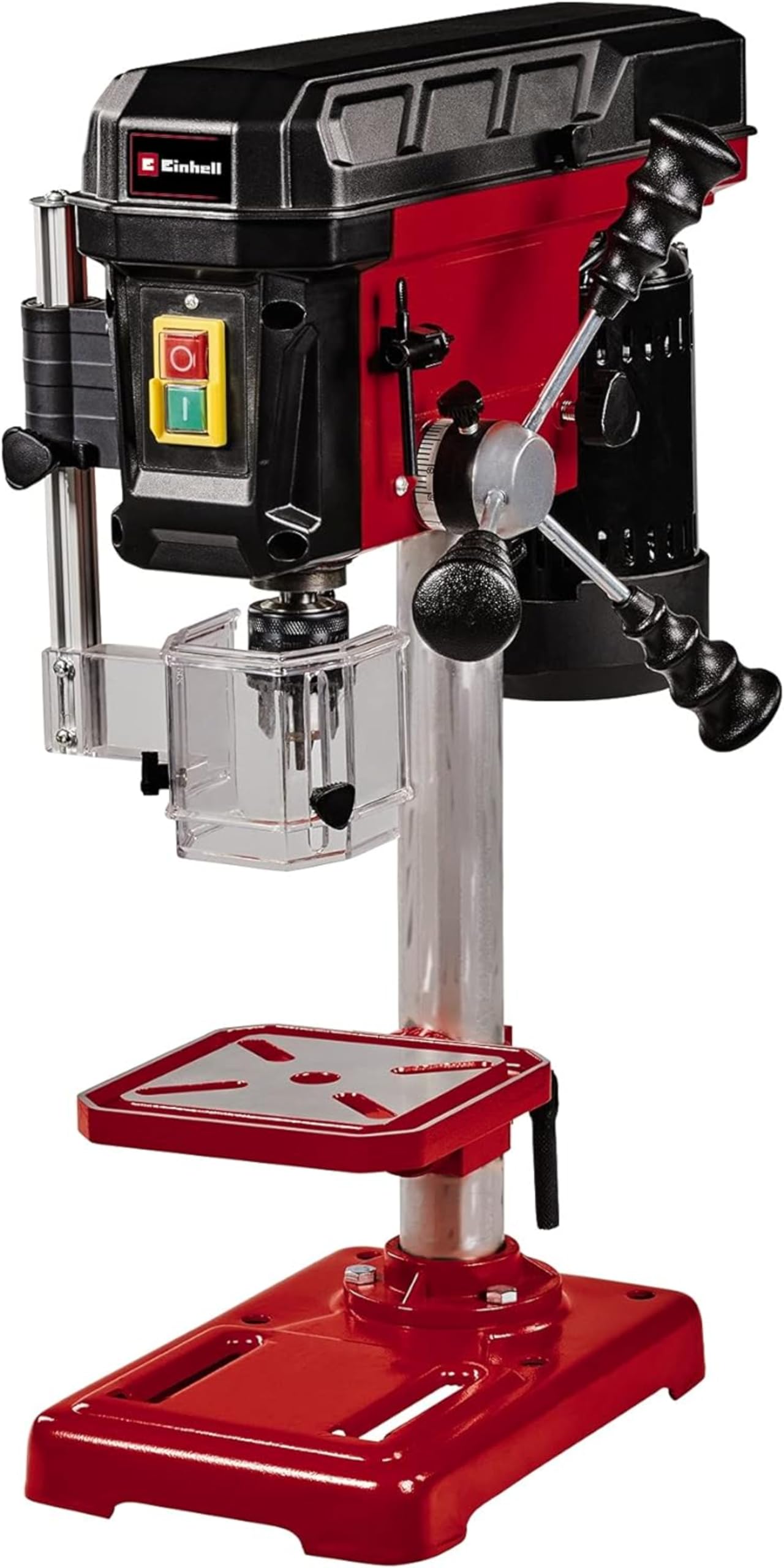 Einhell 450W Bench Drill Press - Variable Speed (Max. 2650rpm), 50mm Max. Drilling Depth, Depth Display, Depth Stop - TC-BD 450 Pillar Drill with Tilt, Rotatable and Height-Adjustable Drill Table