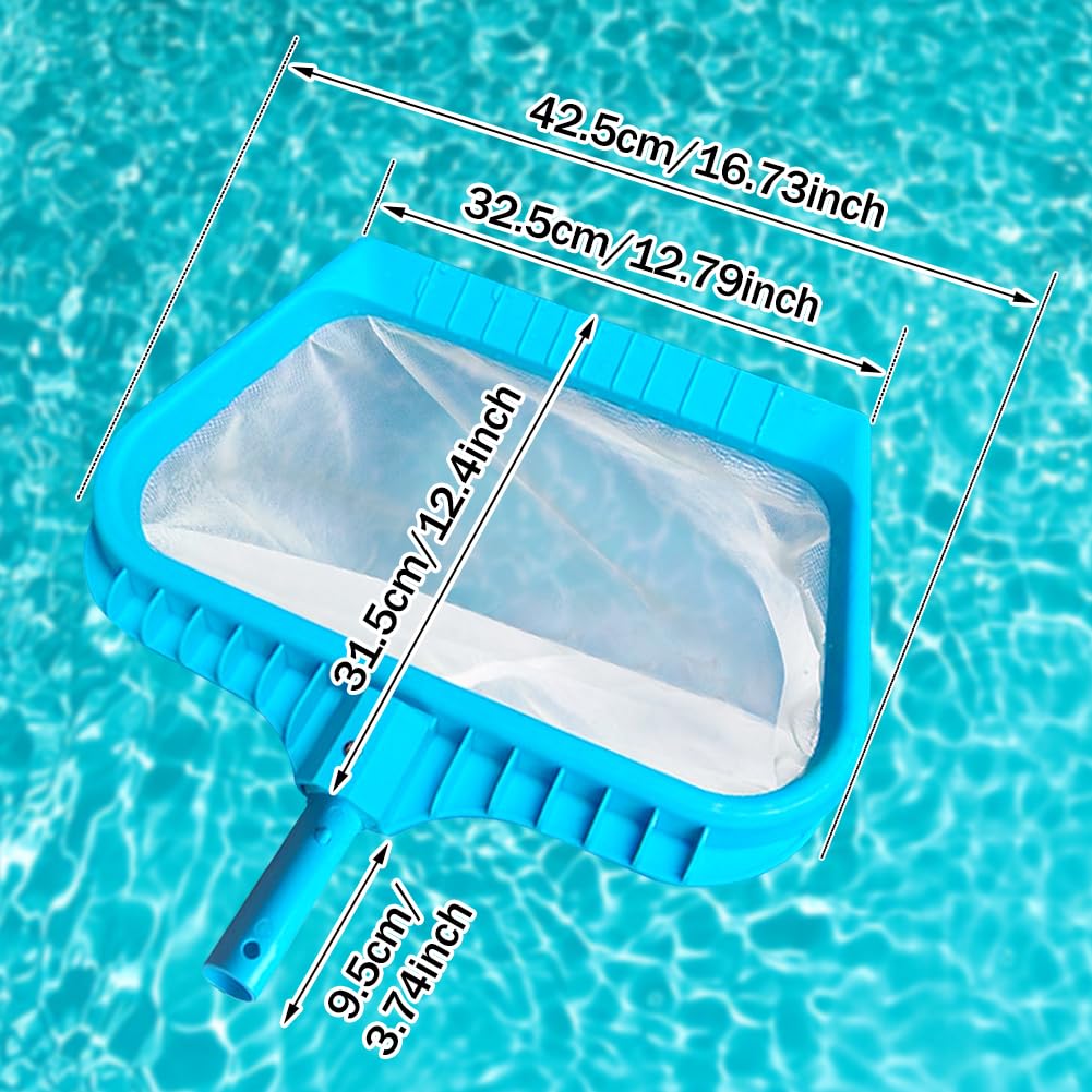 Épuisette de Piscine, Filet de Nettoyage, Écumoire pour Piscine Étang Spa, Accessoire Piscine (Vert)