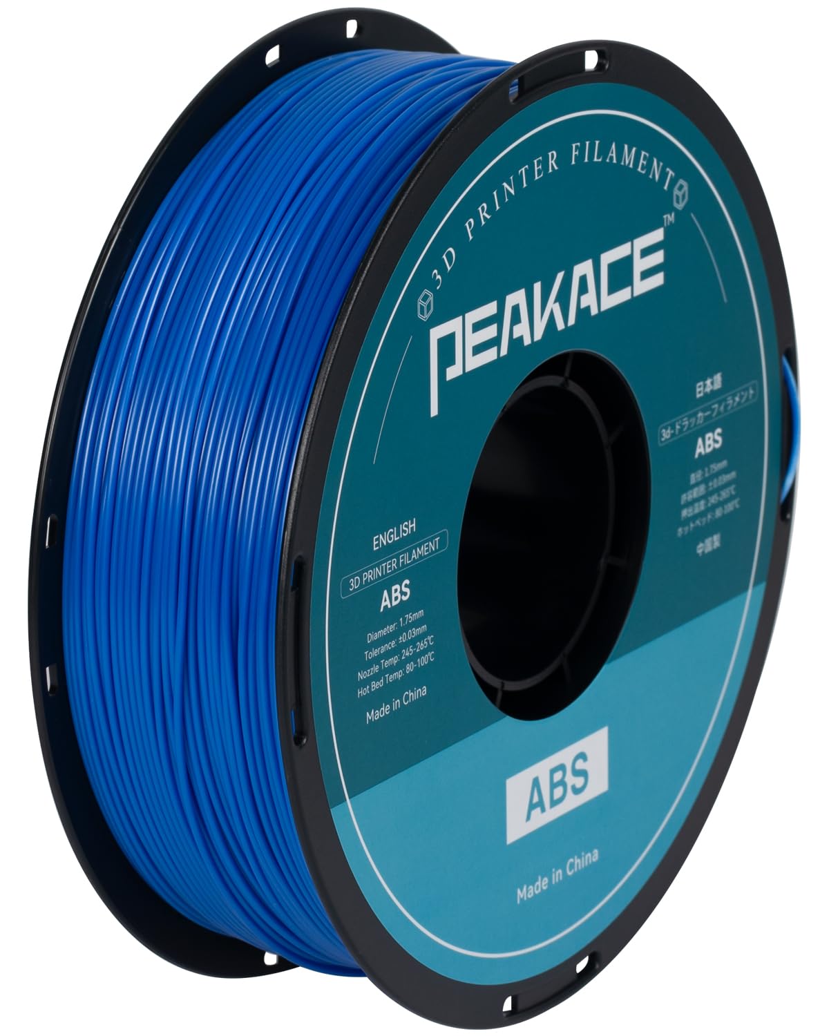 Amazon.com: PEAKACE ABS 線材1.75 公釐,高度耐用3D 印表機線材,尺寸  