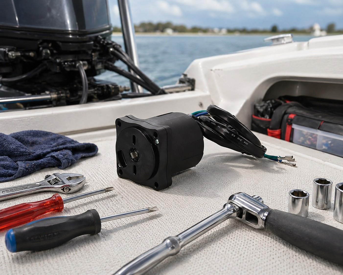 Tilt Trim Motor Compatible with Honda Marine Outboard Engine BF115D BF135A BF150A 115HP 135HP 150HP Replacement 36120-ZY6-033 36120-ZY6-023 36120-ZY6-013 12V Reversible