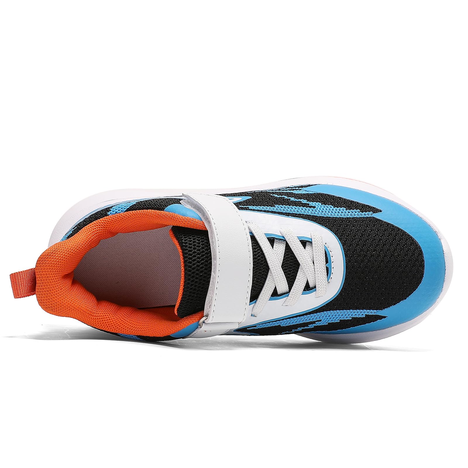 Basket Enfant Garcon Basket Fille Sneakers Running Chaussure Enfant Garçon Respirant Chaussures de Marche Chaussure Noir Bleu 36EU