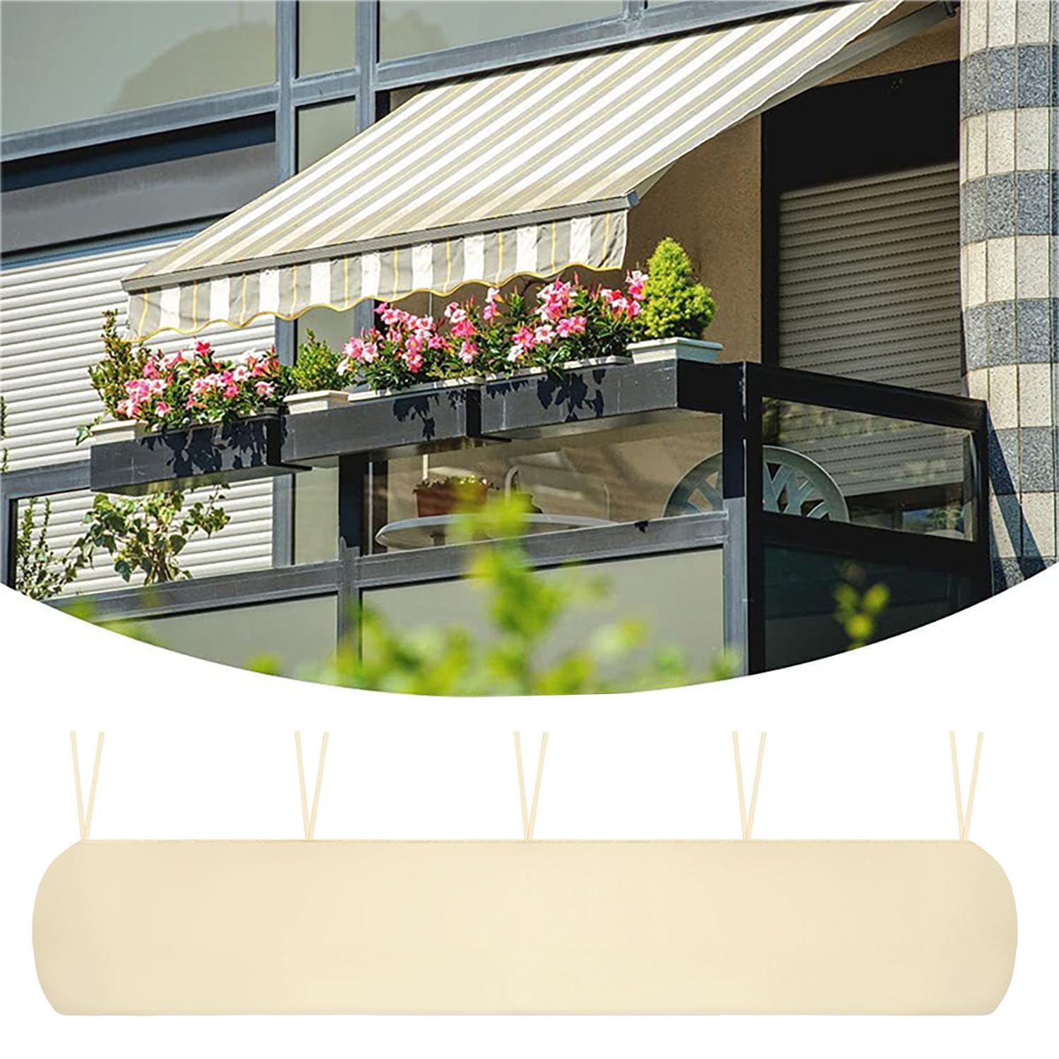 4M Funda Protectora Toldos, Tarpaulin Awning Bolsa de Almacenamiento Solar Impermeable, Cubierta De Toldo Pared Protección Solar Impermeable contra la Nieve de Polvo para