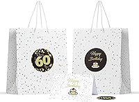 Vista 8 de Sumerk Set de regalo de cumpleaños 18 – Saludos a 18 bolsas de papel con tarjetas y calcomanías – 2 bolsas, 2 tarjetas, 2 calcomanías