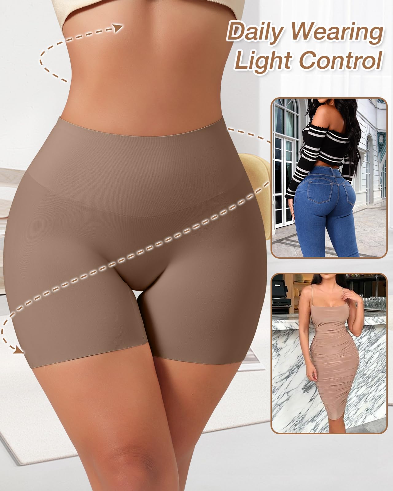 Shapewear für Frauen Tummy Control Shapewear Shorts für unter Kleider Frauen Compression Shorts