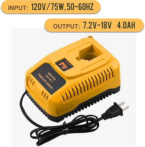 Miniatura 3 de Paquete de 2 baterías de repuesto Ni-Mh de 4500 mAh para batería Dewalt de 18 V y cargador DC9310 compatible con baterías Dewalt XRP de 18 voltios