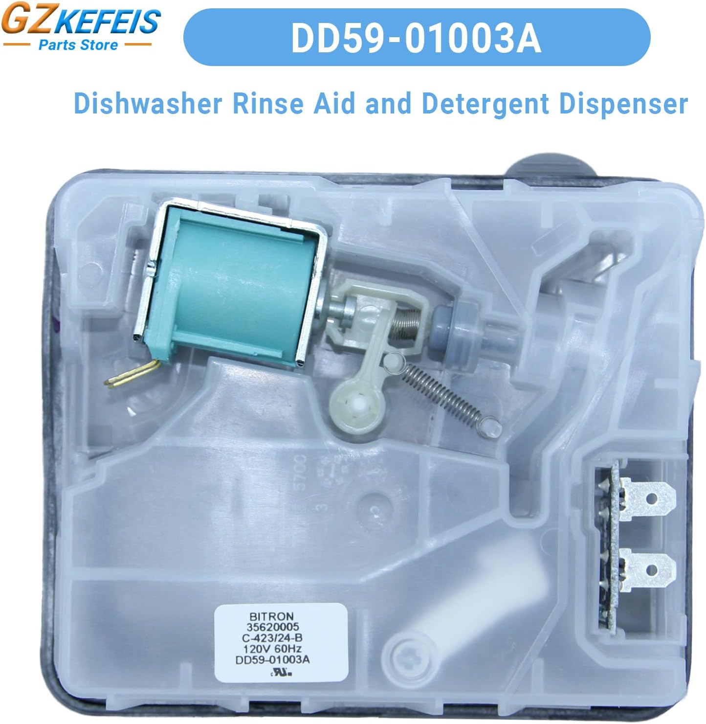 DD59-01003A Dishwasher Rinse Aid and Detergent Dispenser Compatible with Samsung DW80R706 Series - Durable Replacement Part for Efficient Dishwashing image 4 of 6 B0F3F7WK6K